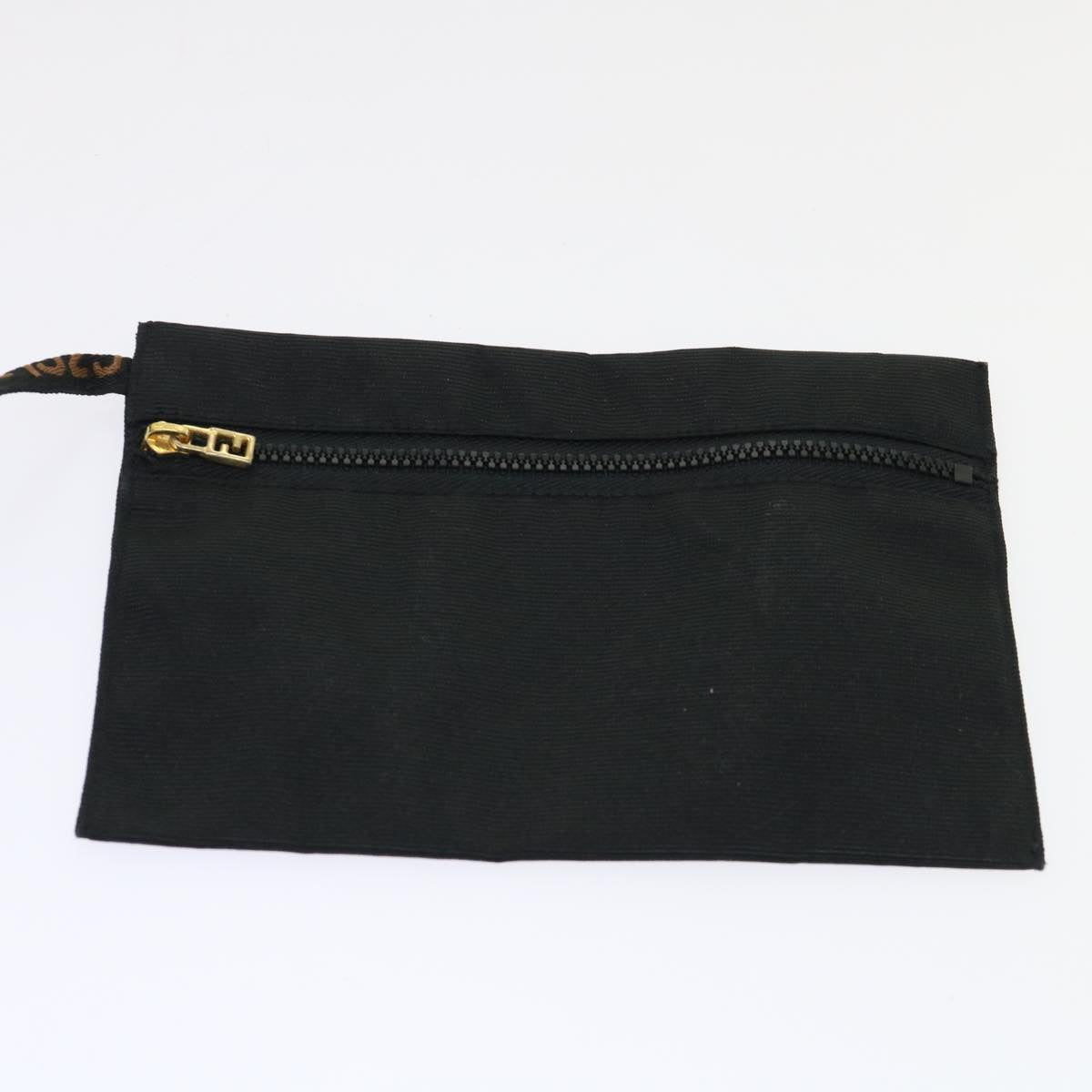 FENDI Pecan Canvas Hand Bag Garment Cover Nylon 2Set Brown Black bs6470