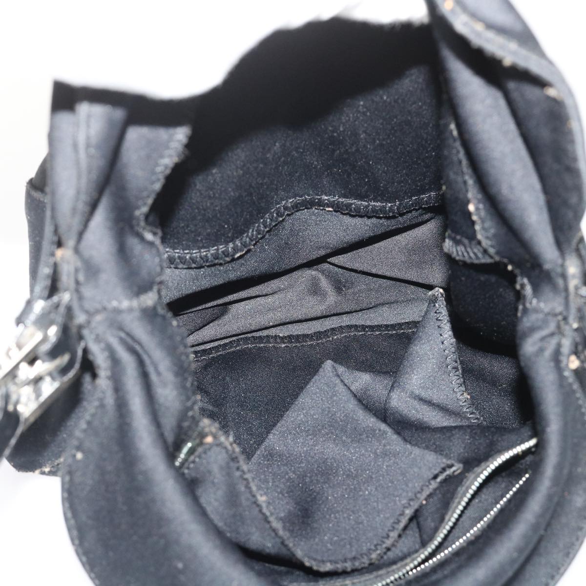 FENDI Mamma Baguette Shoulder Bag Nylon Black bs6540