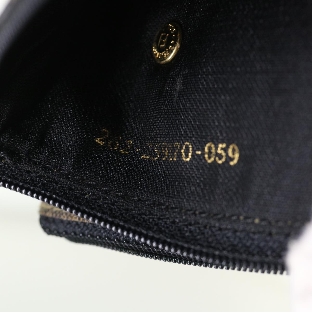 FENDI Pecan Canvas Shoulder Bag Black Brown bs6553