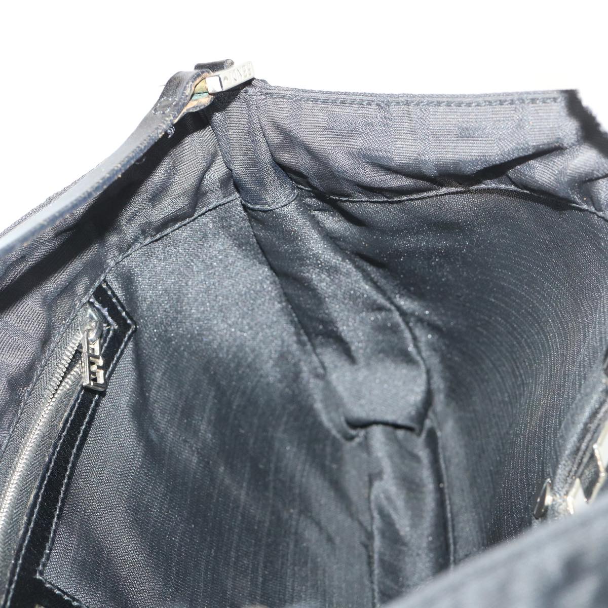 FENDI Zucca Canvas Shoulder Bag Black bs6666