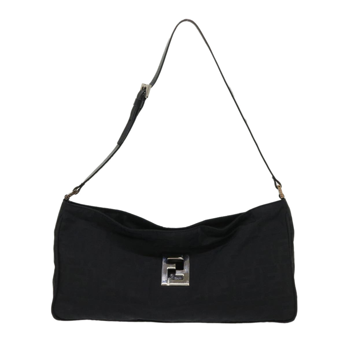 FENDI Zucca Canvas Shoulder Bag Black bs6666