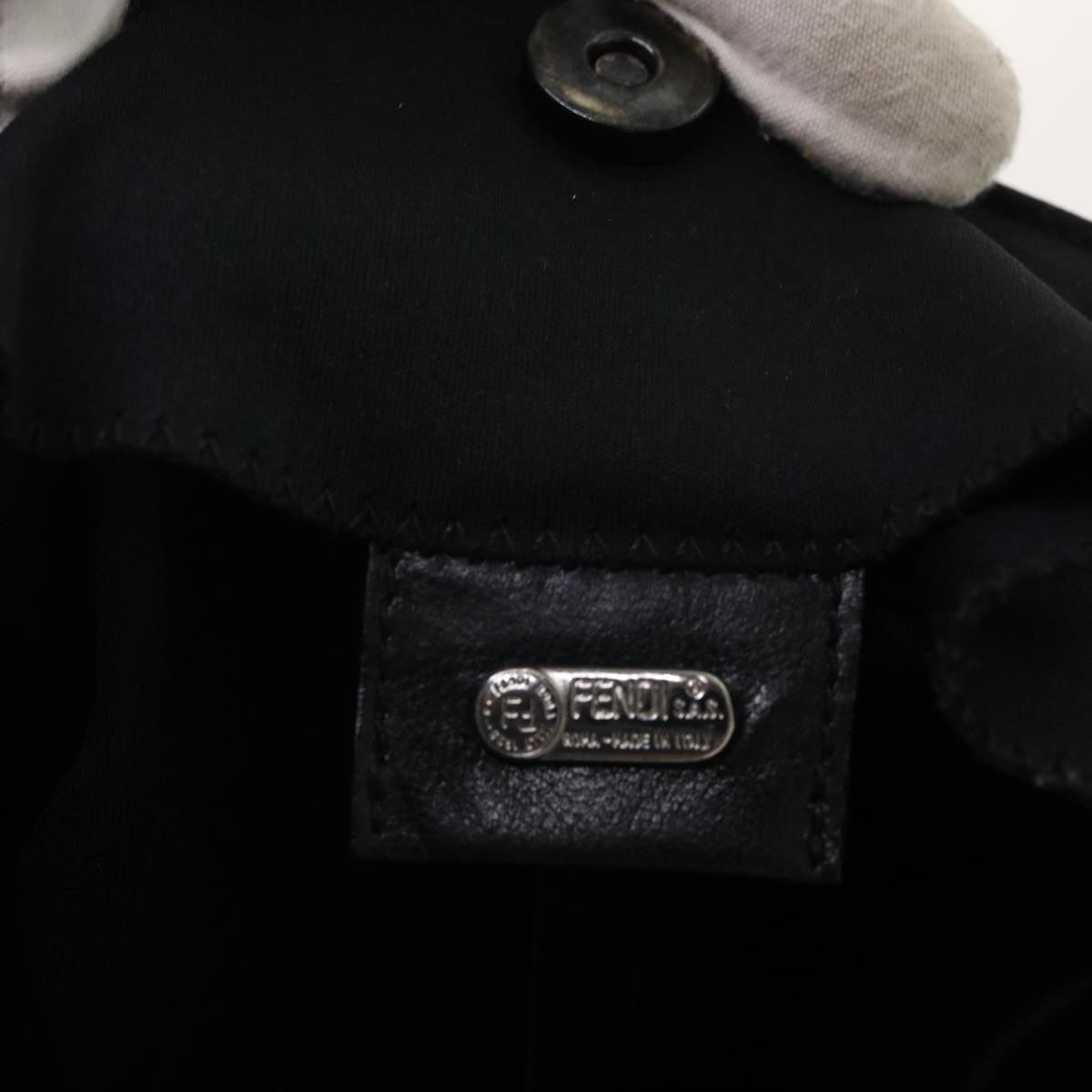 FENDI Hand Bag Nylon Black 2321-26329-079 bs6746