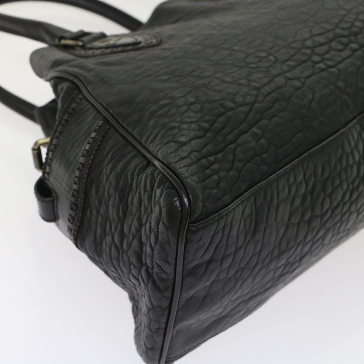 FENDI Shoulder Bag Leather Black bs6922