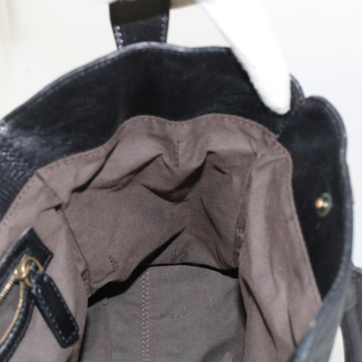 FENDI Shoulder Bag Leather Black bs6922