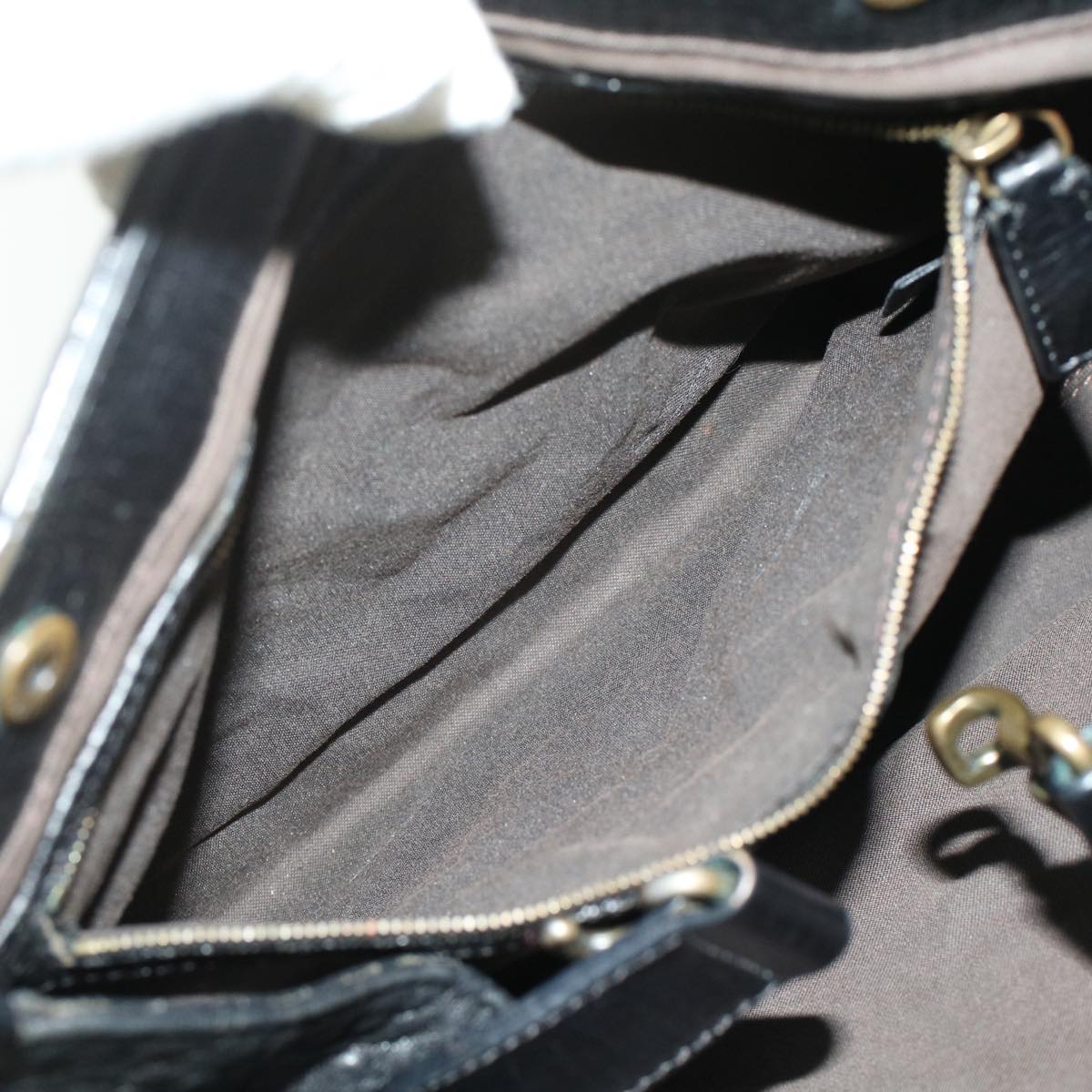 FENDI Shoulder Bag Leather Black bs6922