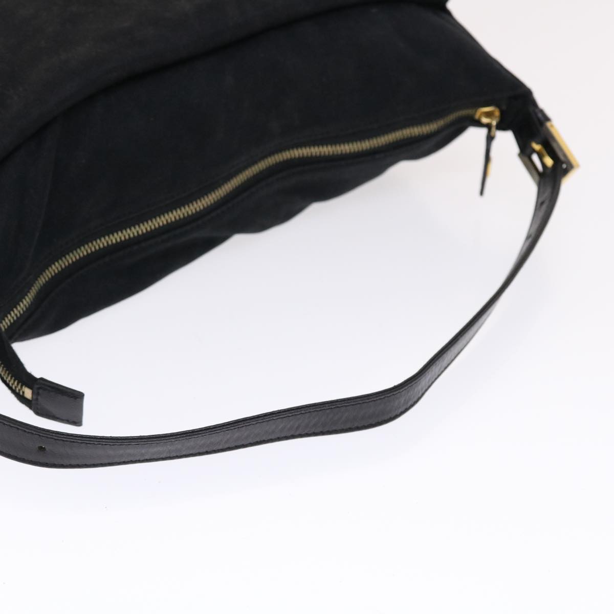 FENDI Mamma Baguette Shoulder Bag Nylon Black bs6935