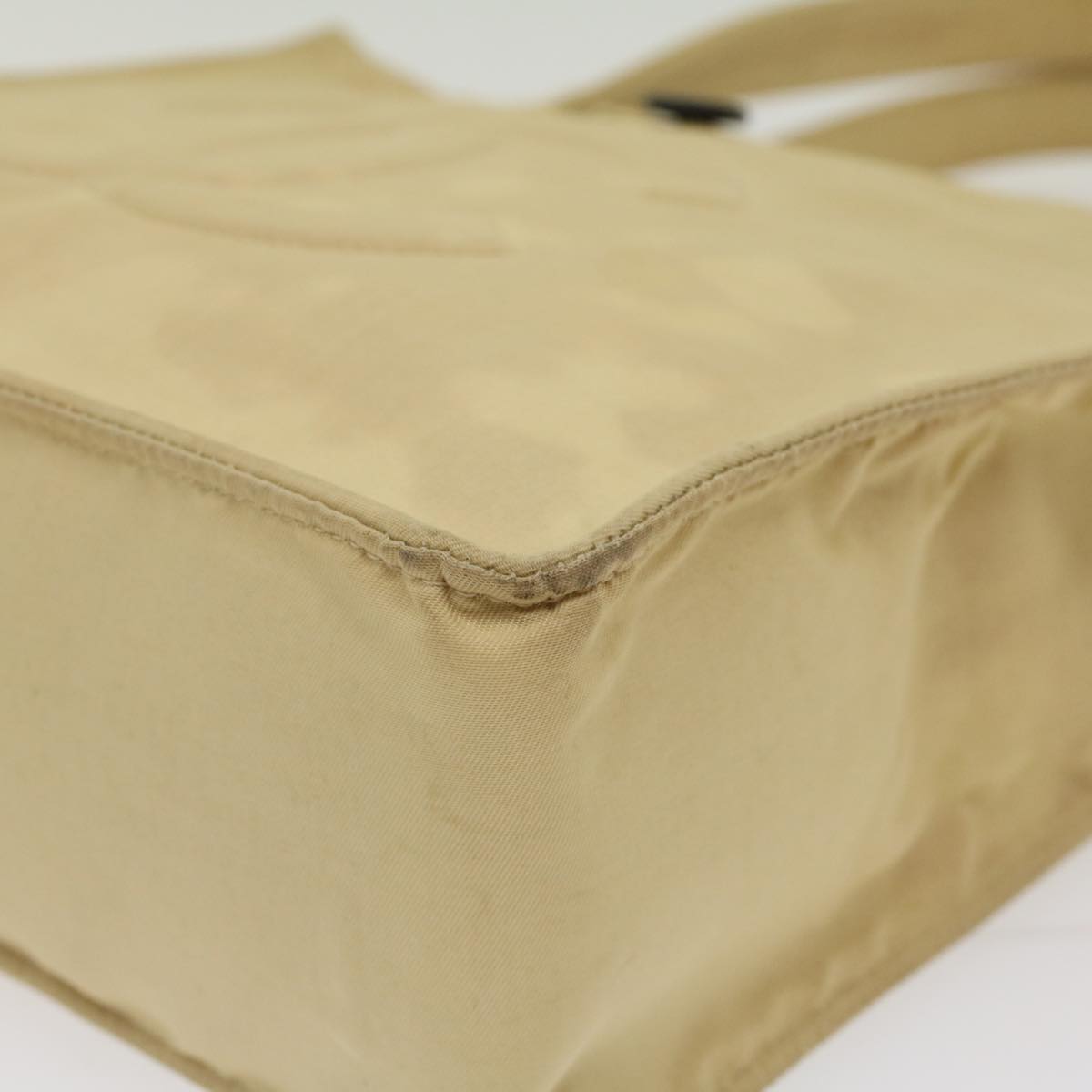 CHANEL Shoulder Bag Nylon Beige CC bs7114