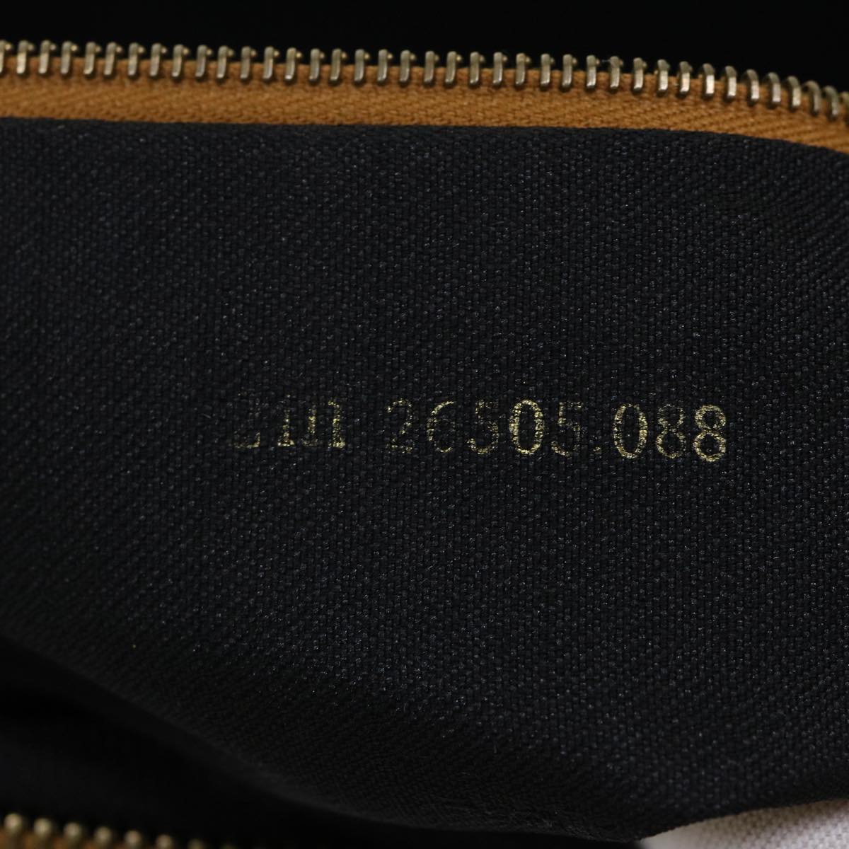 FENDI Pecan Canvas Shoulder Bag Black Brown bs7192