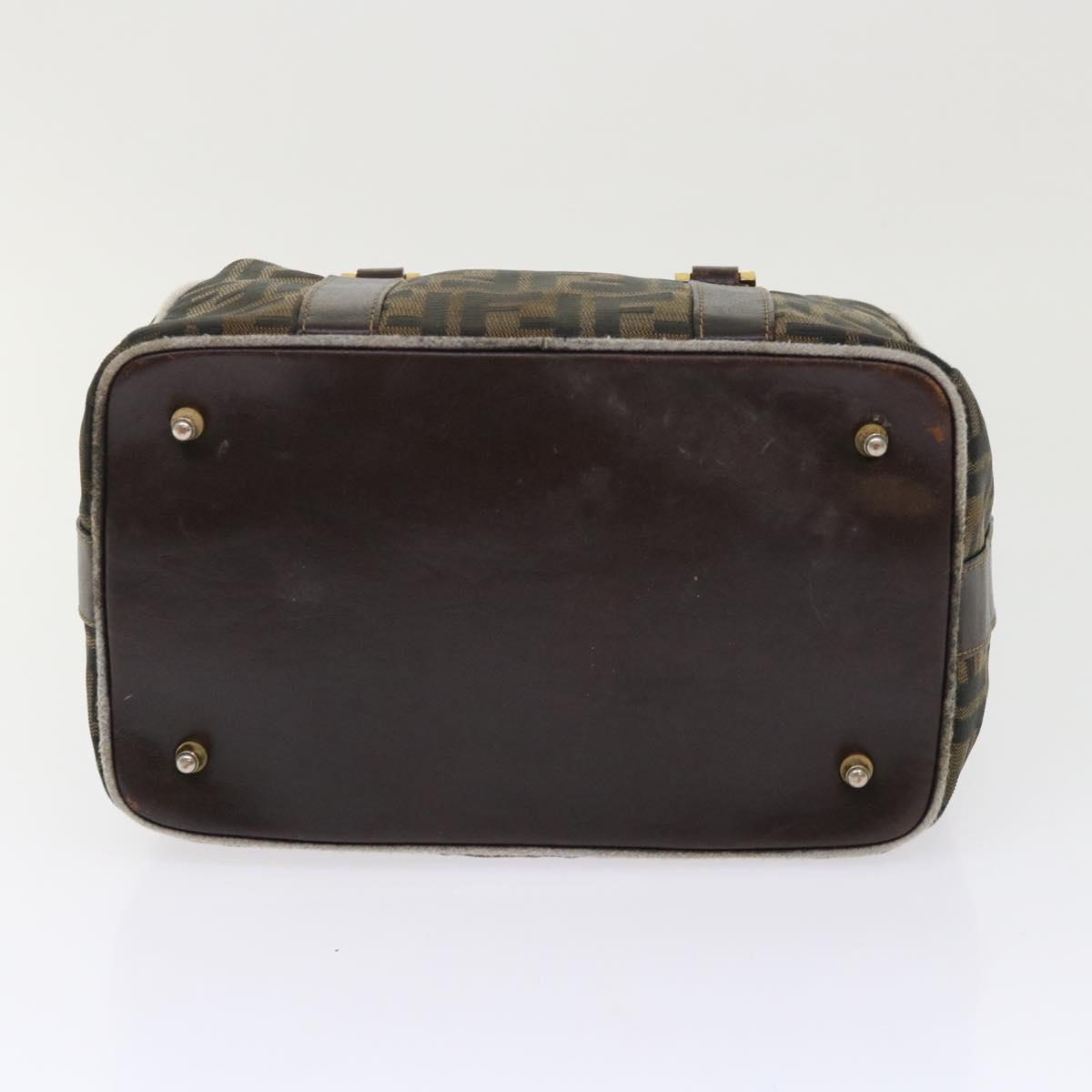FENDI Zucca Canvas Hand Bag Black Brown bs7220