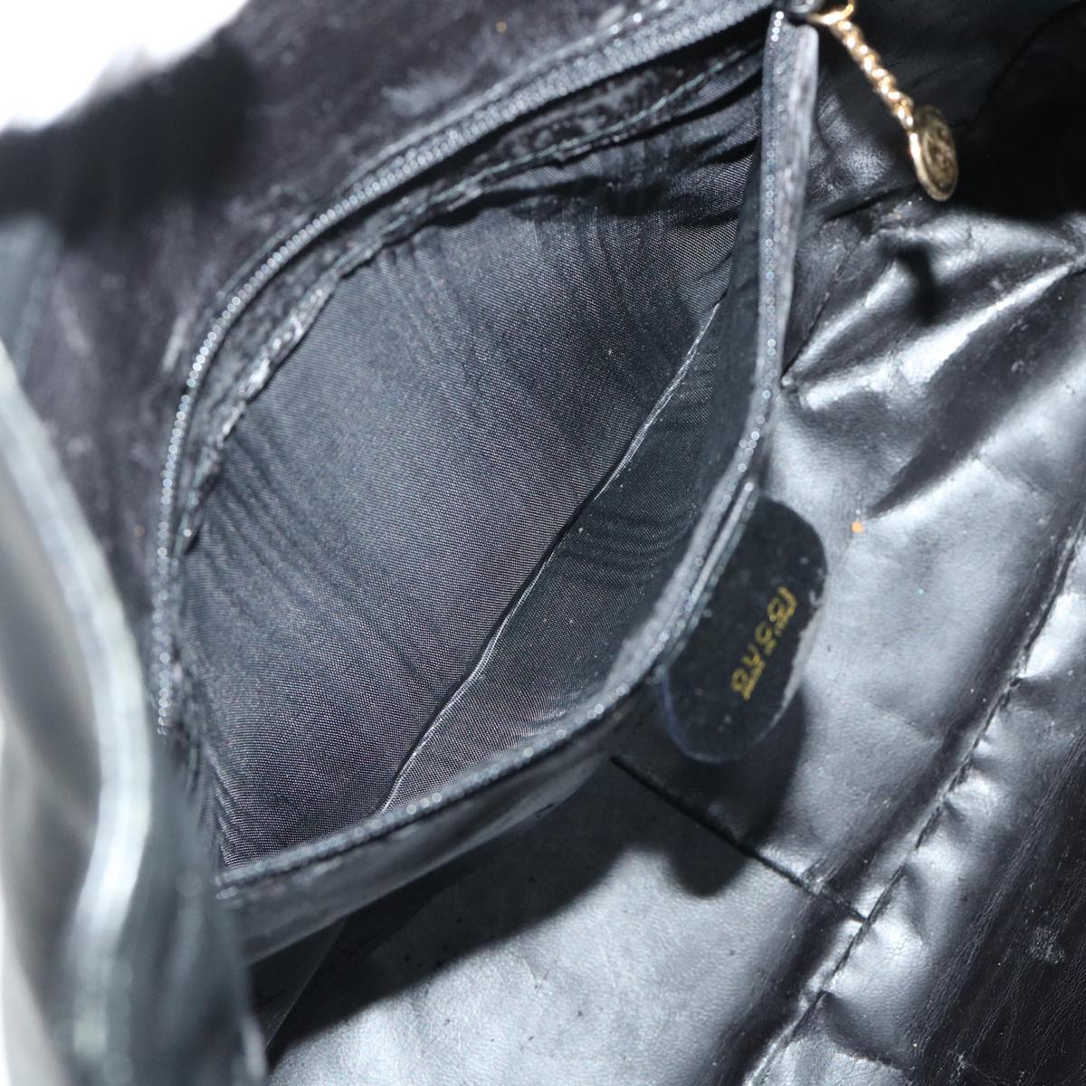 GUCCI Shoulder Bag Leather Black bs7234