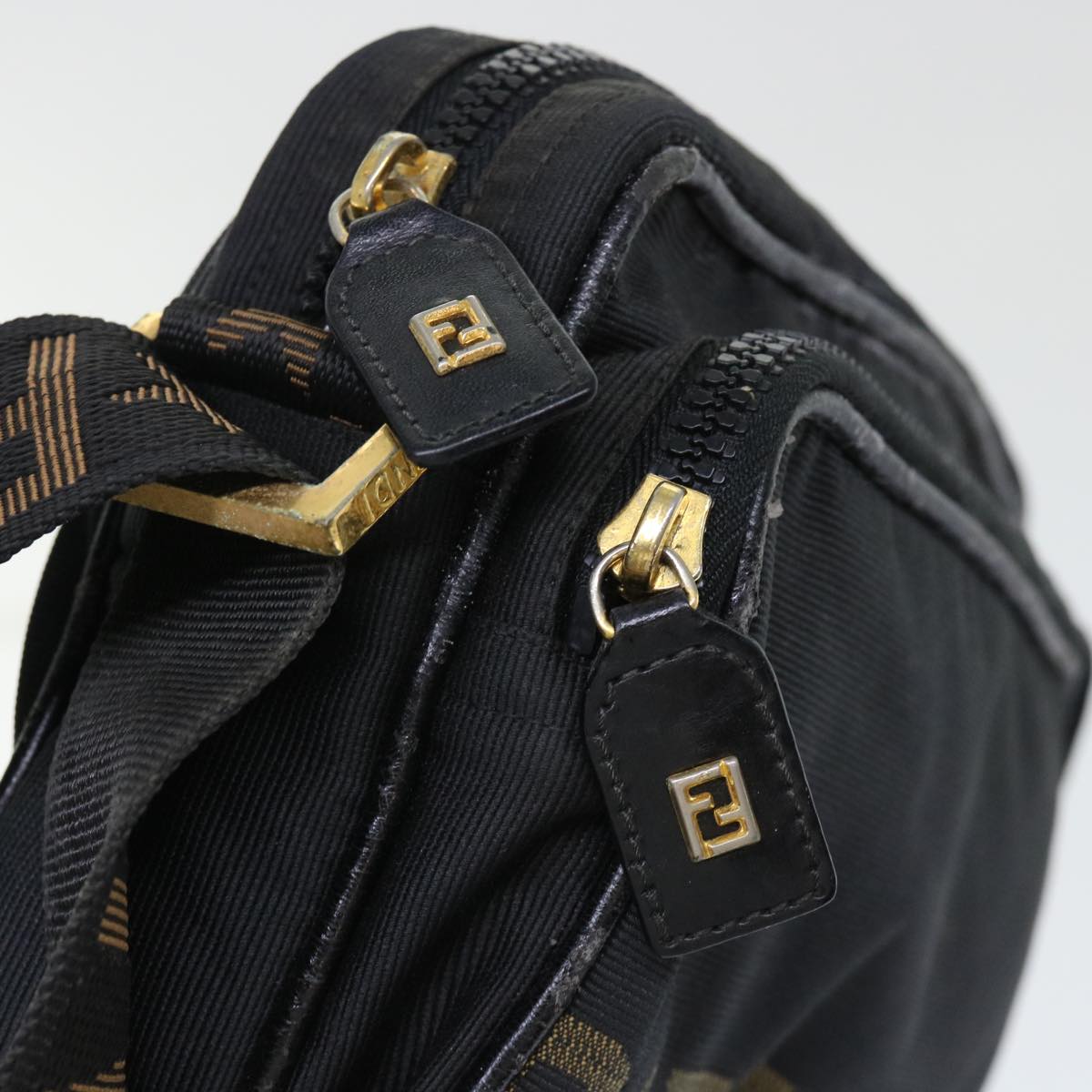 FENDI Shoulder Bag Nylon Black bs7384