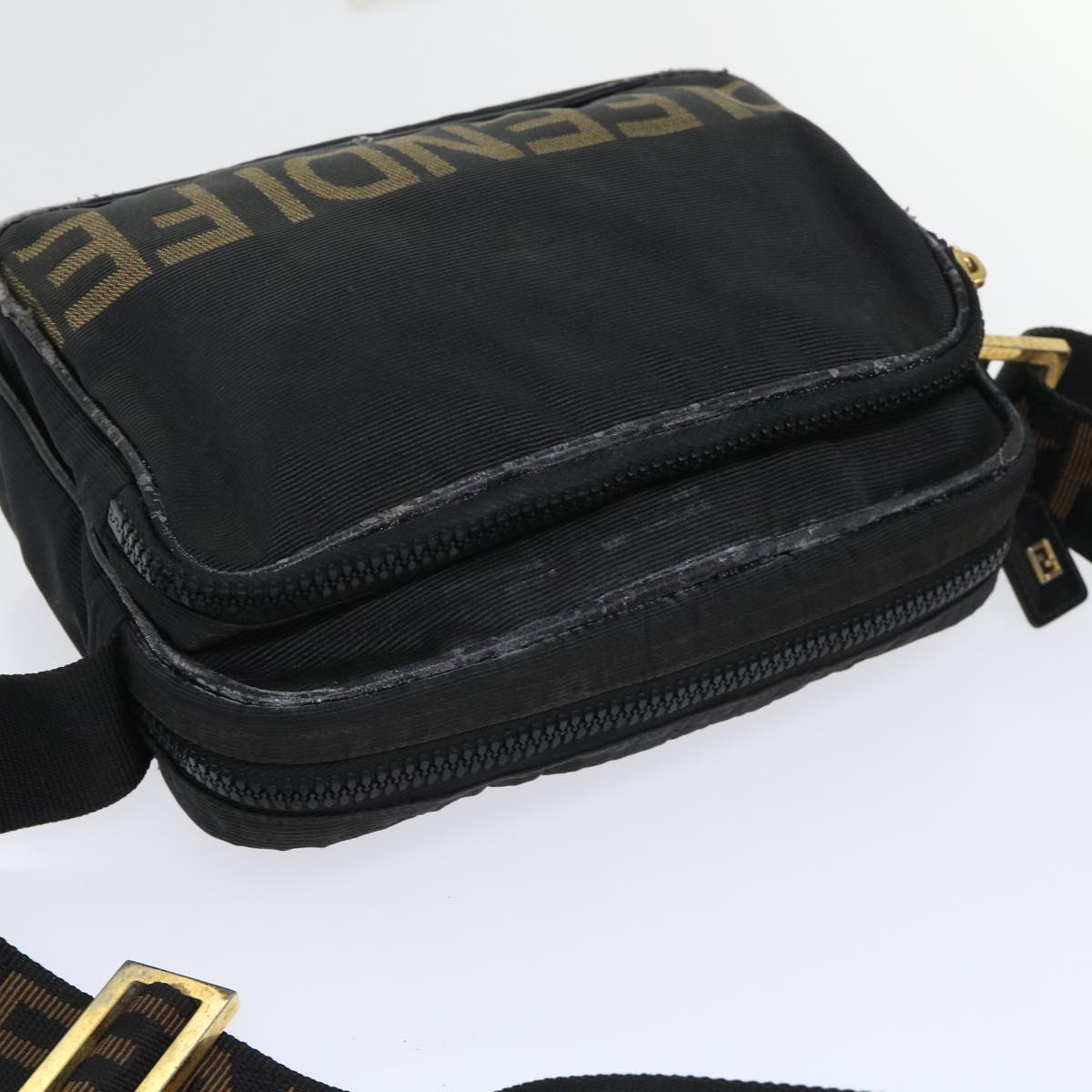 FENDI Shoulder Bag Nylon Black bs7384