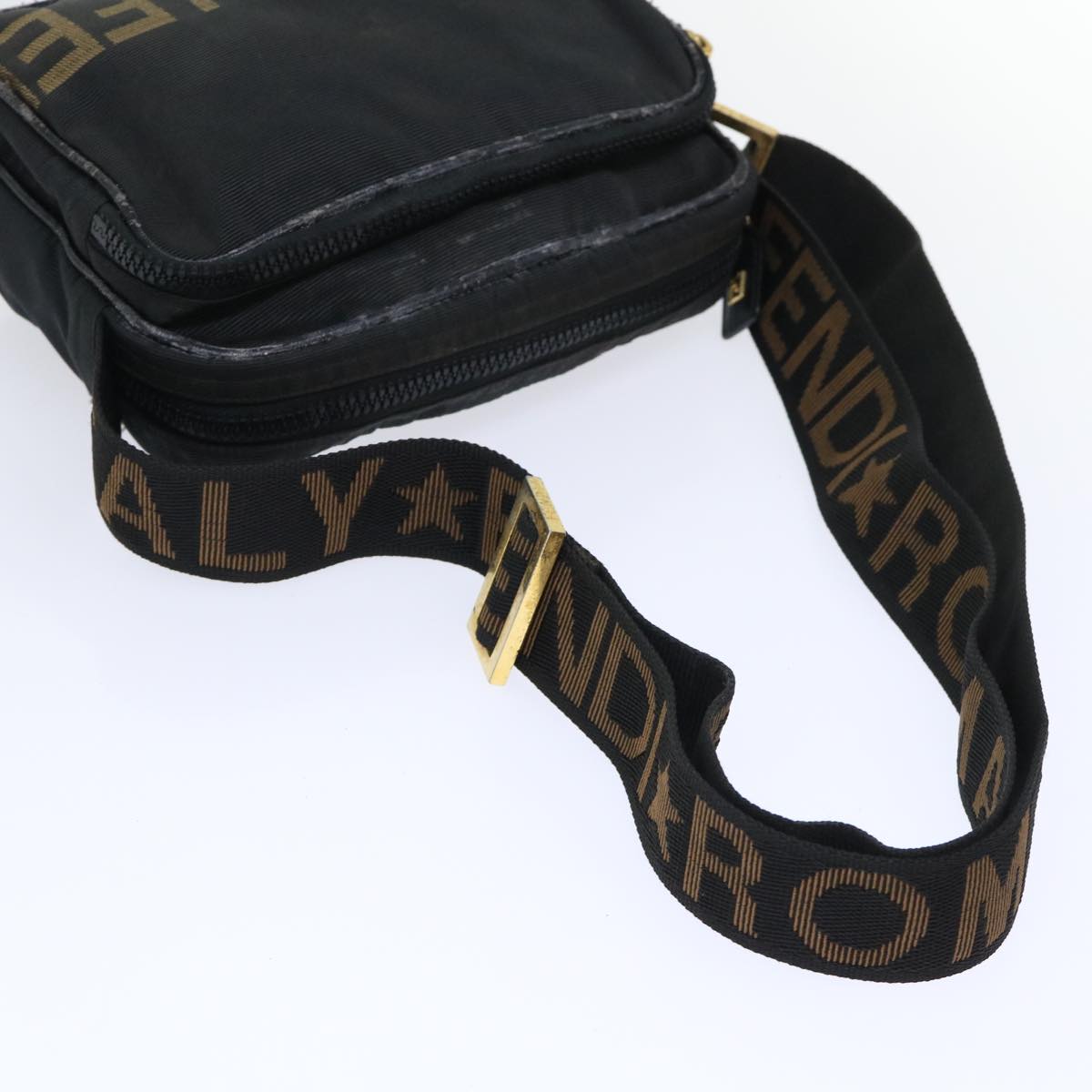 FENDI Shoulder Bag Nylon Black bs7384