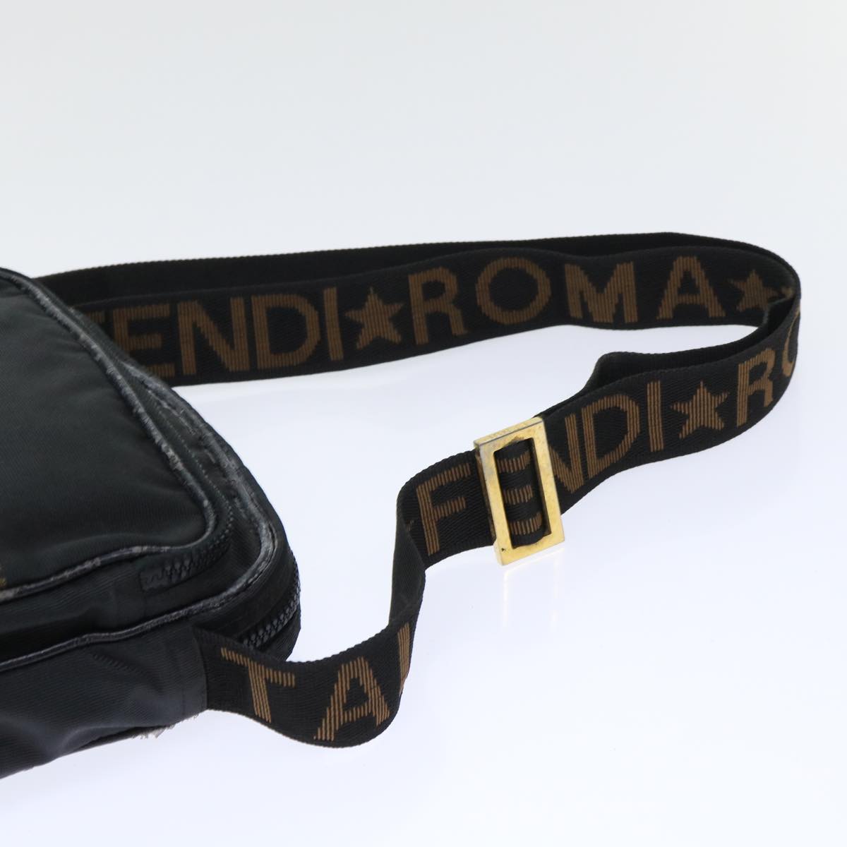 FENDI Shoulder Bag Nylon Black bs7384