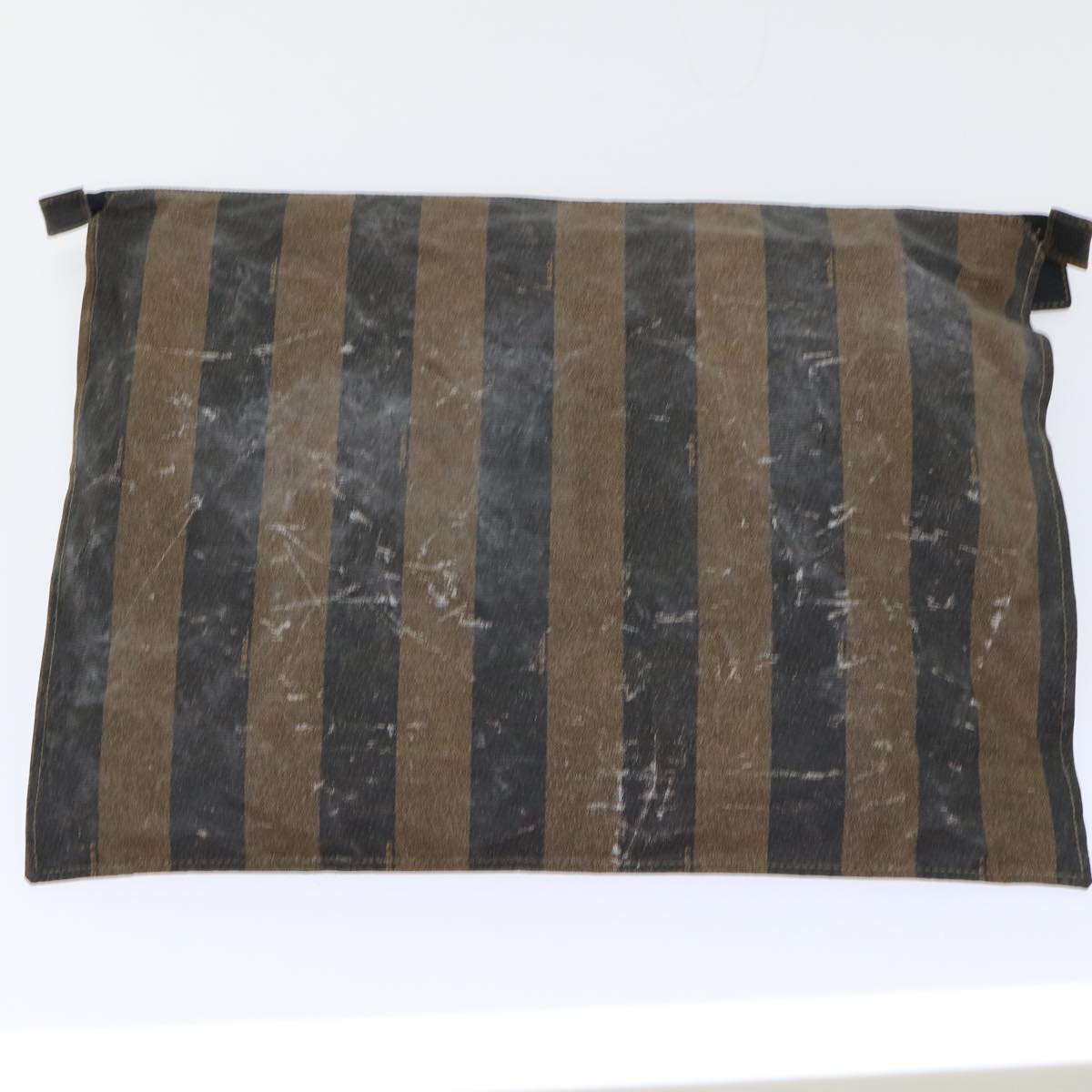 FENDI Pecan Canvas Clutch Shoulder Bag Coated Nylon 4Set Gray Brown bs7508