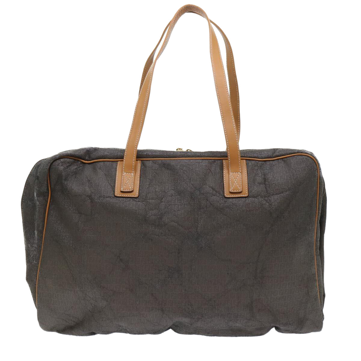 FENDI Pecan Canvas Clutch Shoulder Bag Coated Nylon 4Set Gray Brown bs7508