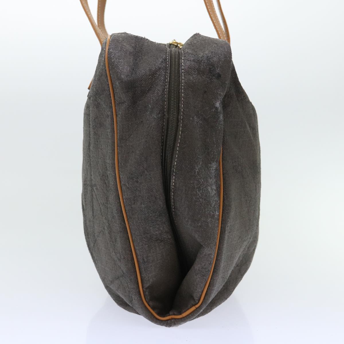 FENDI Pecan Canvas Clutch Shoulder Bag Coated Nylon 4Set Gray Brown bs7508
