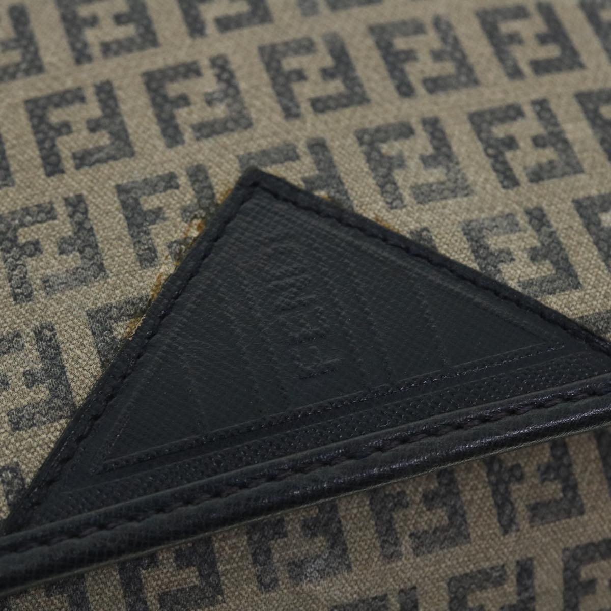 FENDI Zucchino Canvas Shoulder Bag Navy bs7520