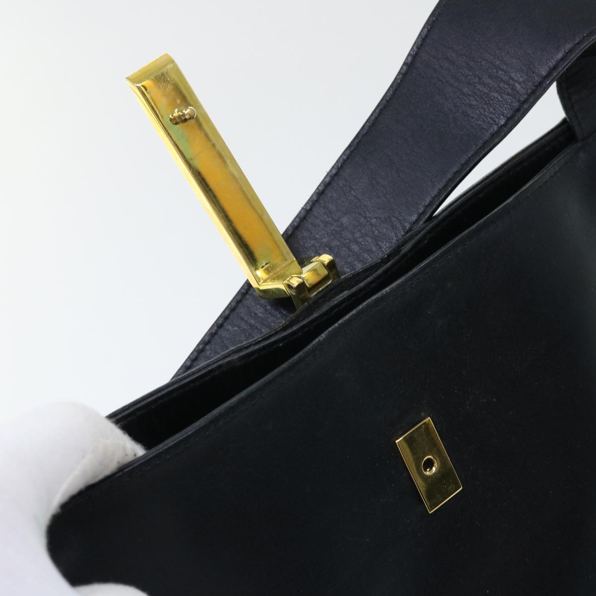 GUCCI Jackie Shoulder Bag Leather Nylon 2Set Black bs7522