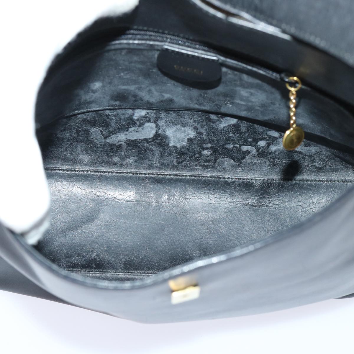GUCCI Jackie Shoulder Bag Leather Nylon 2Set Black bs7522