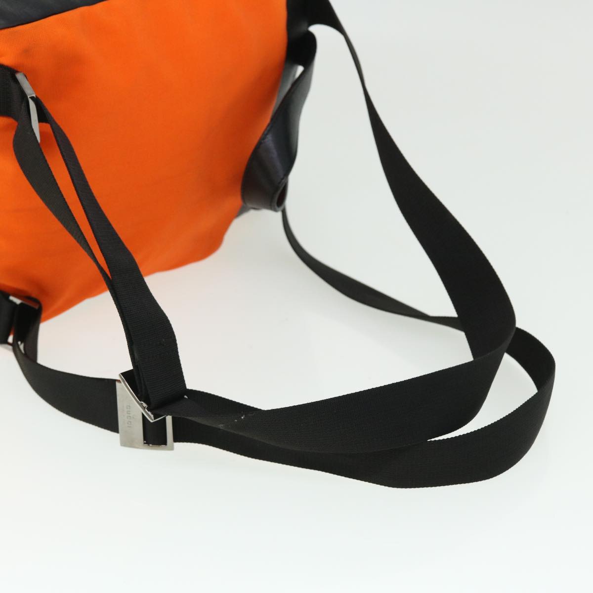 GUCCI Backpack Nylon Leather Orange 003•0233 bs7523