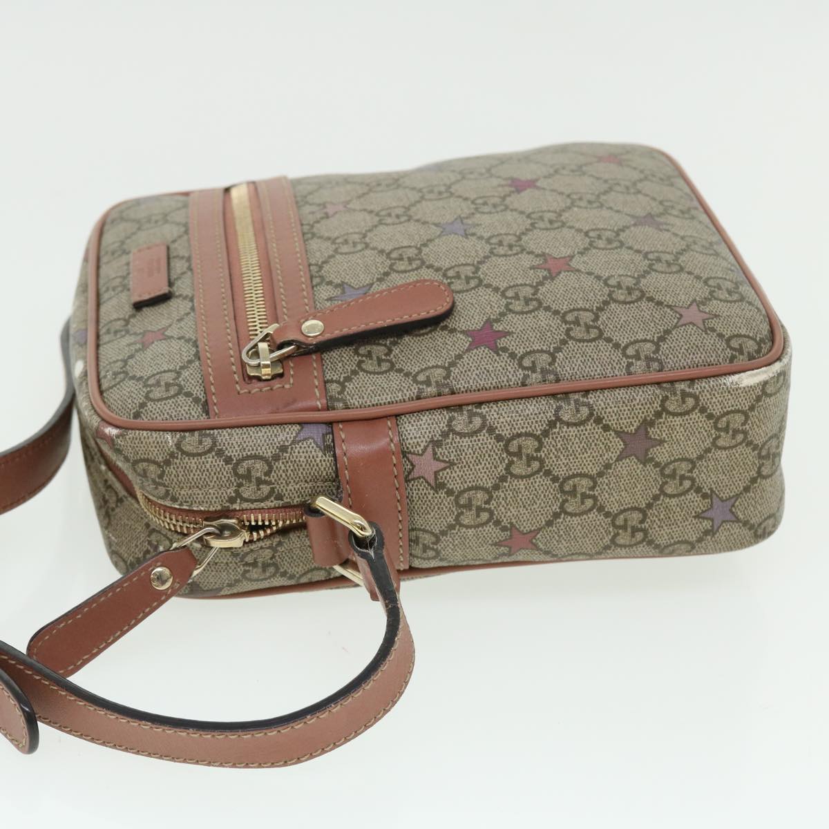 GUCCI GG Canvas Shoulder Bag PVC Leather Beige 233268 bs7541