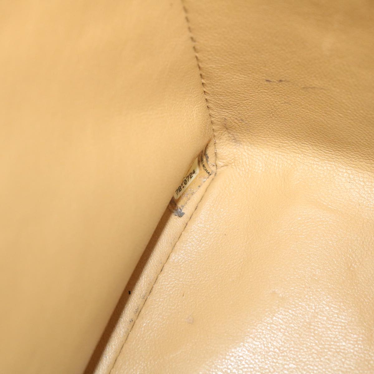 CHANEL Hand Bag Patent leather Yellow CC bs7609