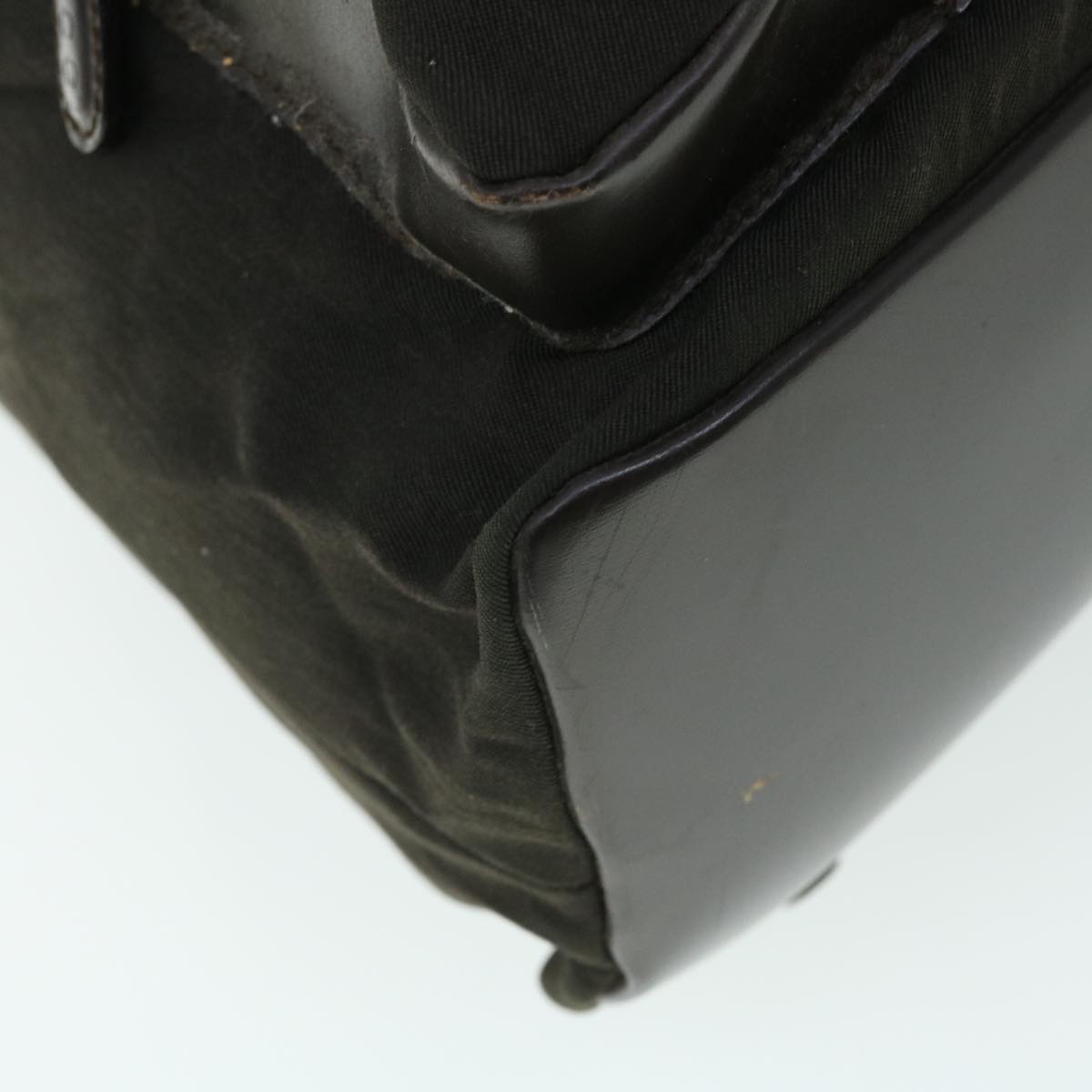 GUCCI Backpack Nylon Leather Khaki bs7624