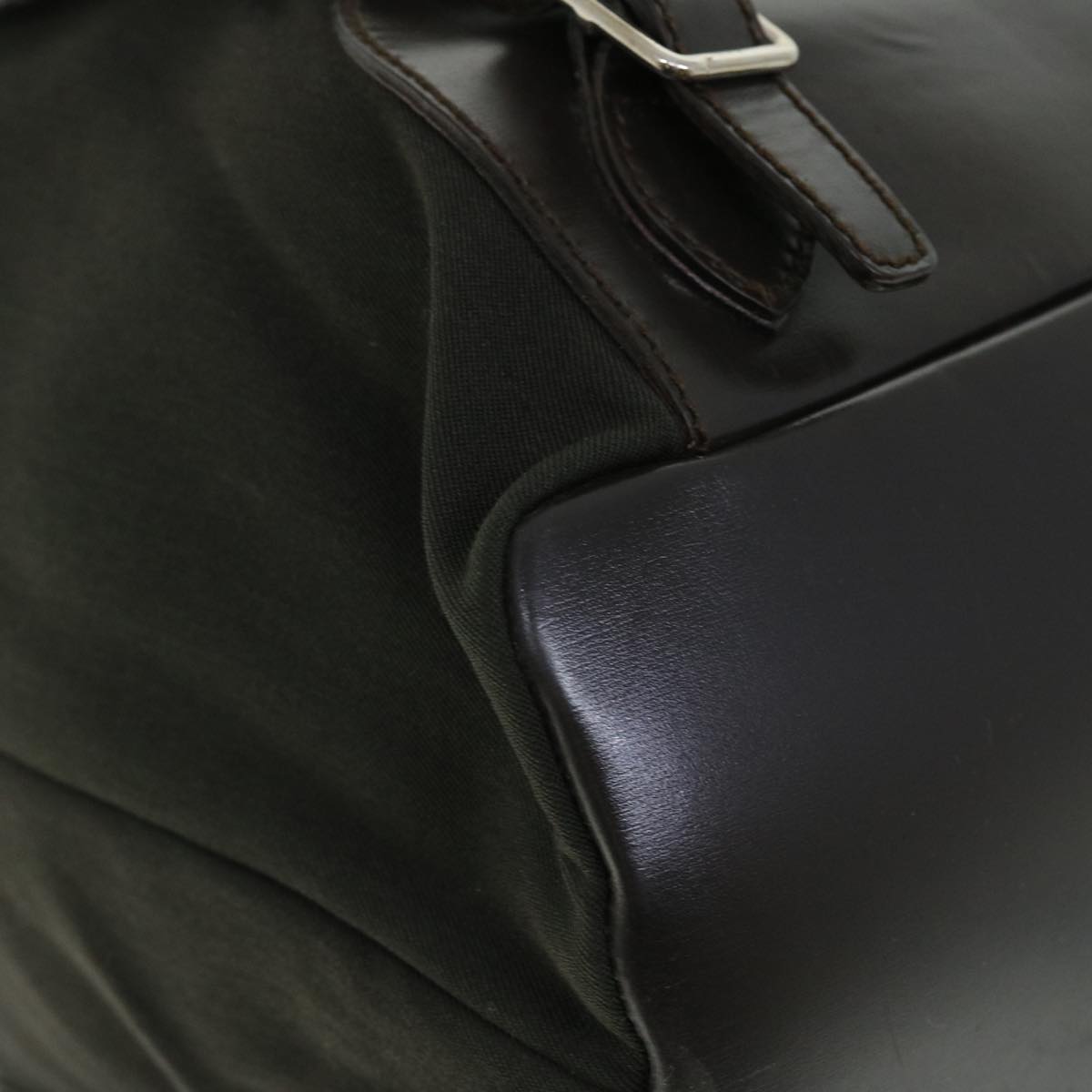 GUCCI Backpack Nylon Leather Khaki bs7624