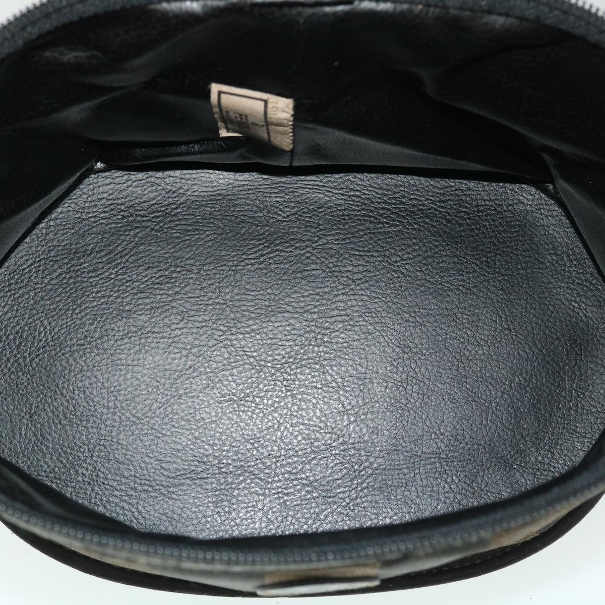 FENDI Pecan Canvas Pouch Shoulder Bag Leather 3Set Brown Black bs7664