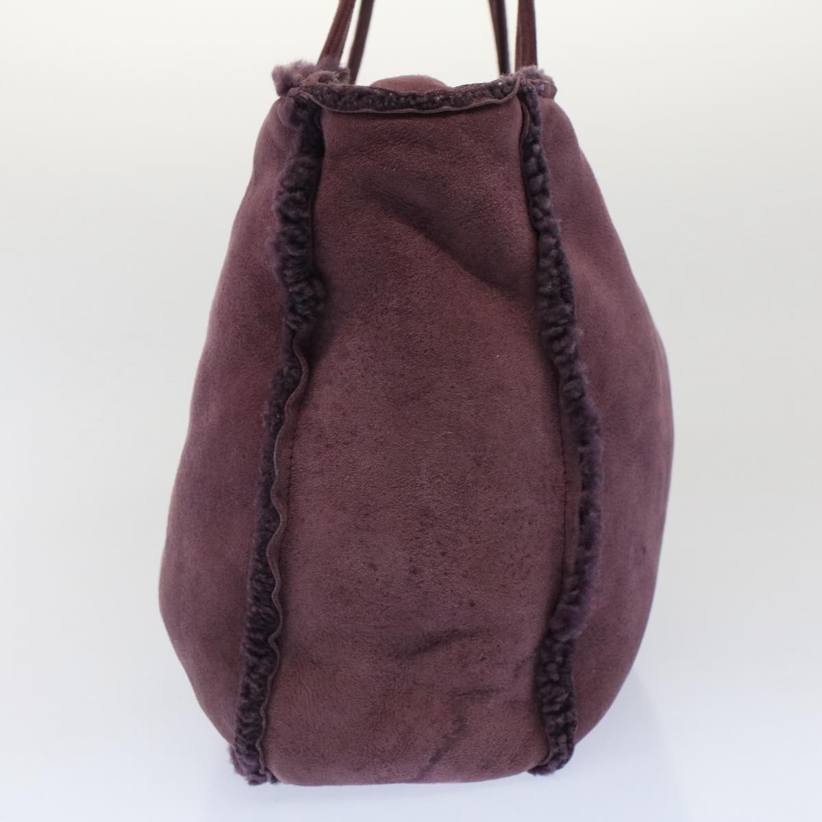 CHANEL Hand Bag Mouton Purple CC bs7682