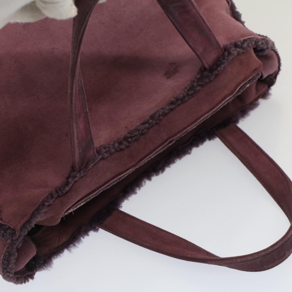 CHANEL Hand Bag Mouton Purple CC bs7682