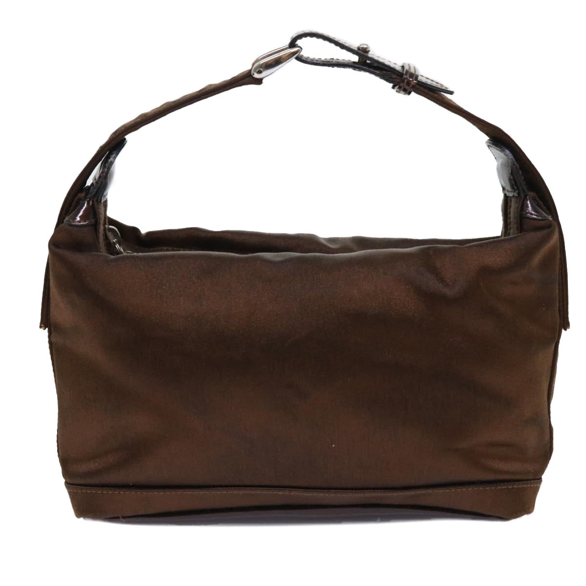 GUCCI Bamboo Hand Bag Nylon Brown bs7822
