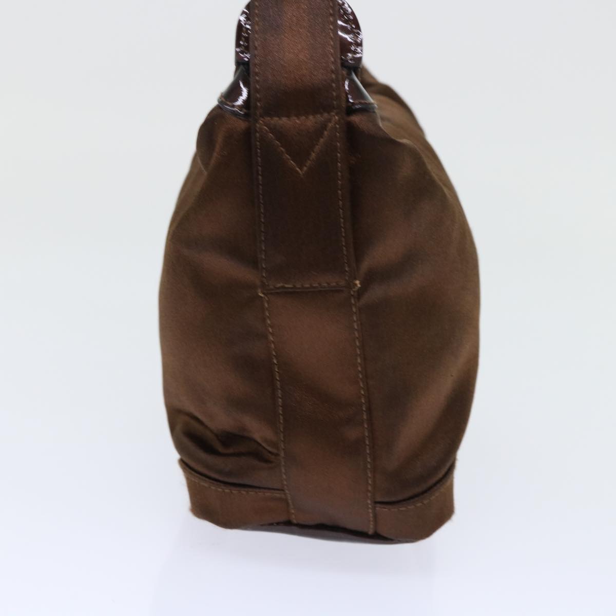 GUCCI Bamboo Hand Bag Nylon Brown bs7822