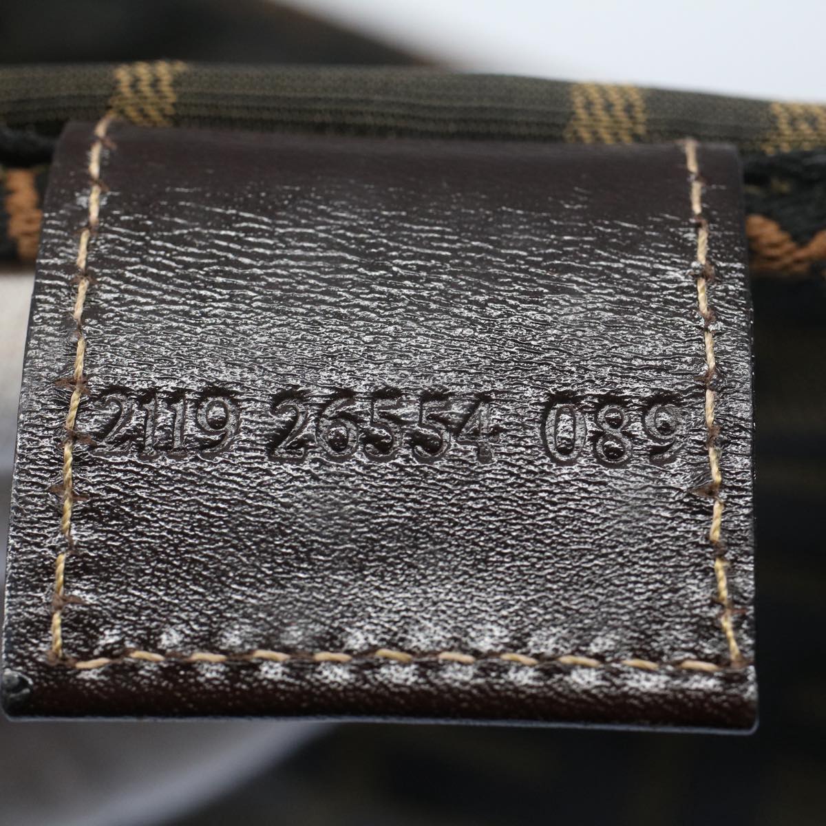 FENDI Zucca Canvas Vanity Cosmetic Pouch Black Brown bs7906