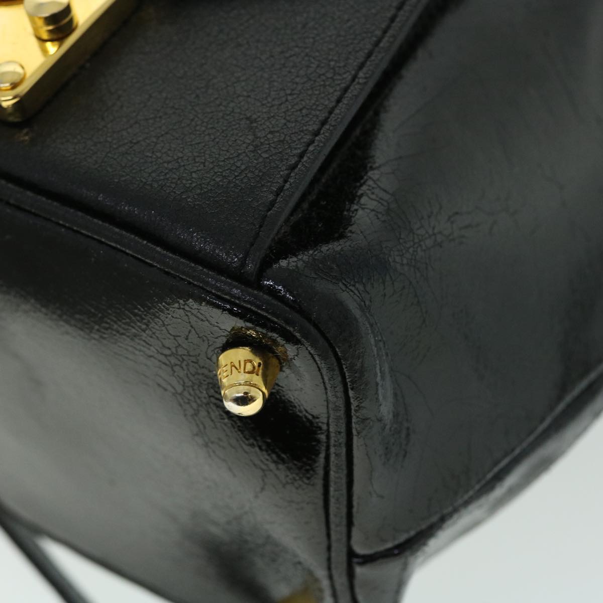 FENDI Backpack Leather Black bs7930