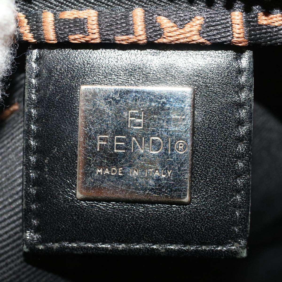 FENDI Hand Bag Nylon Black bs7932