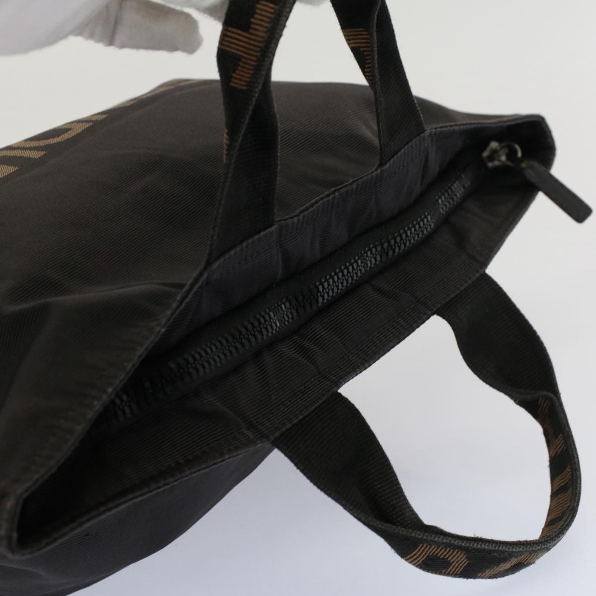 FENDI Hand Bag Nylon Black bs7932