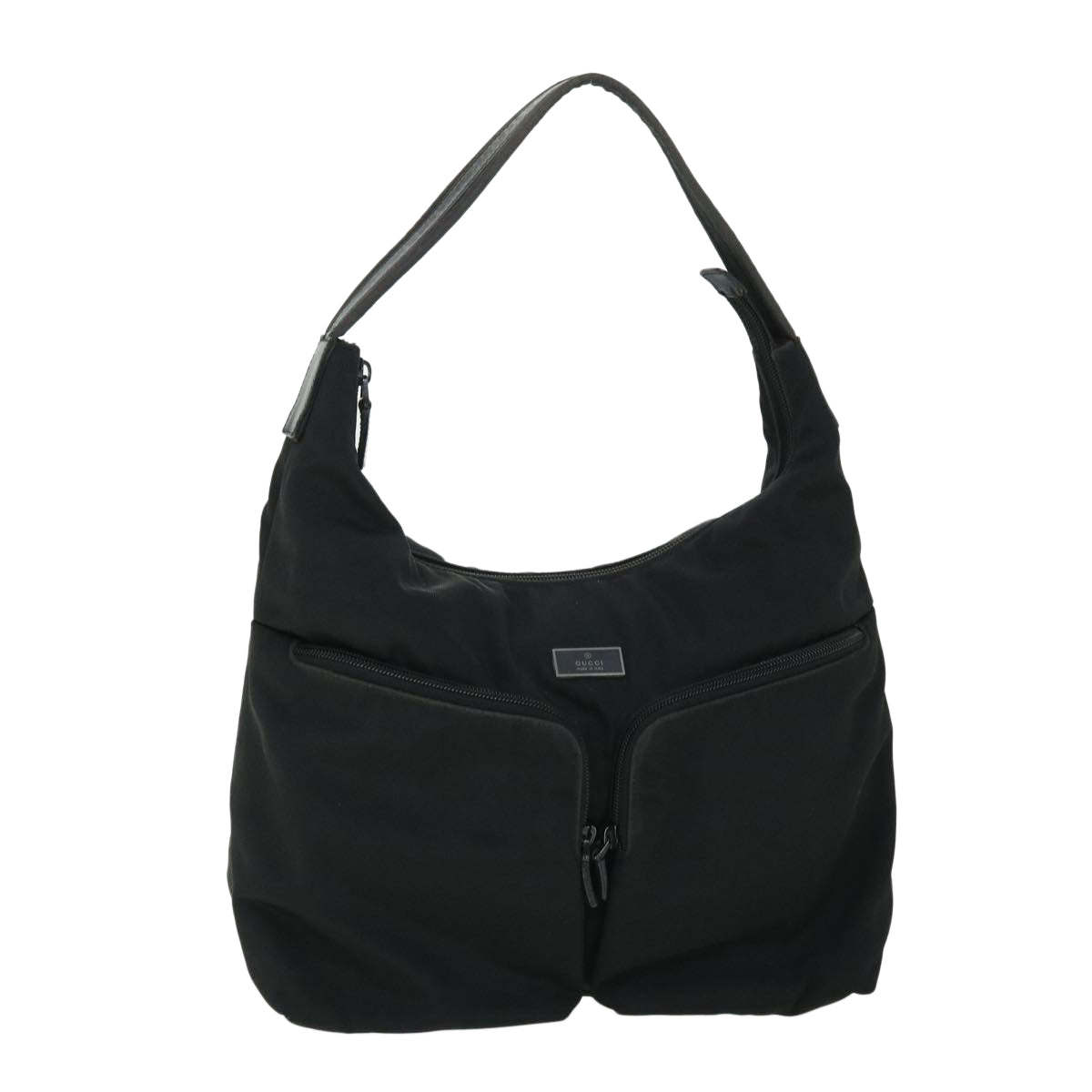 GUCCI Shoulder Bag Canvas Black bs7984