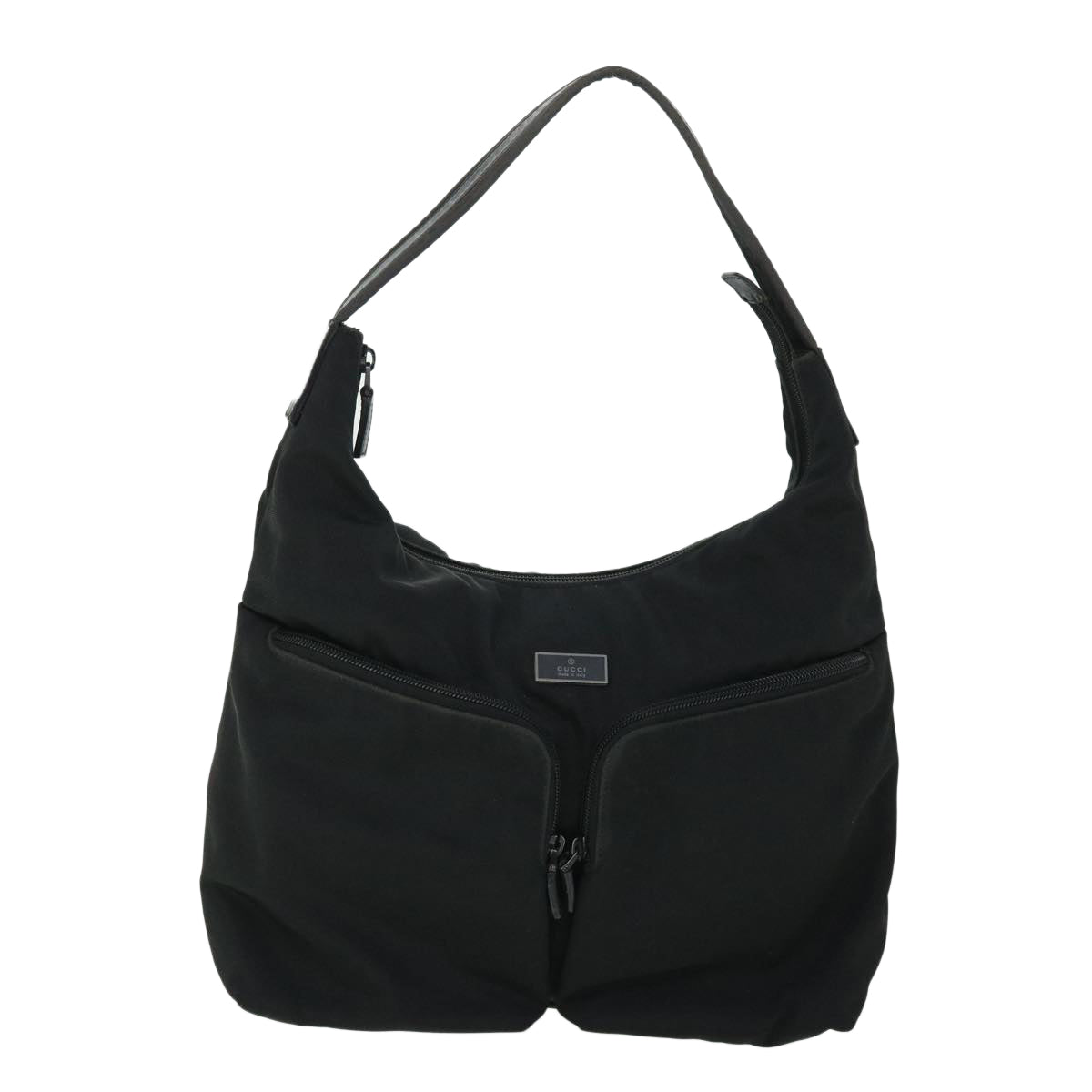 GUCCI Shoulder Bag Canvas Black bs7984