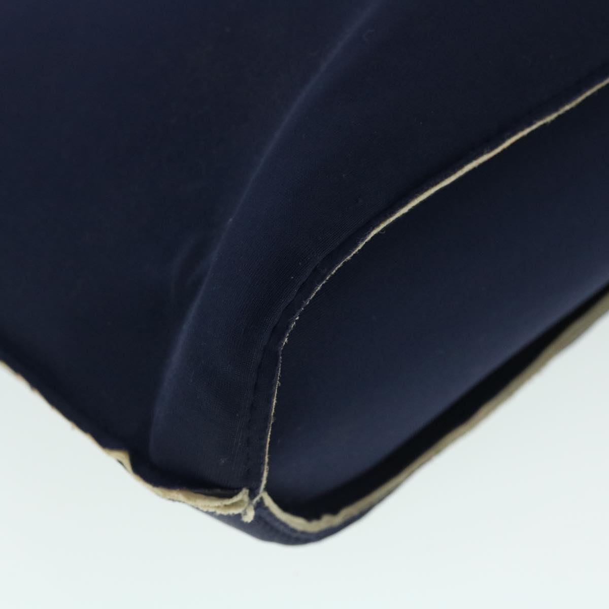 CHANEL Hand Bag Canvas Navy CC bs8016