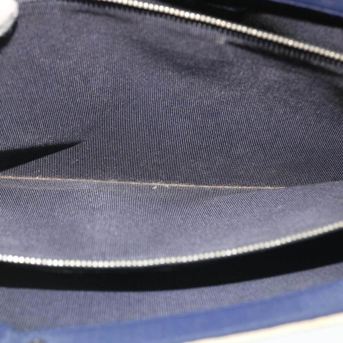 CHANEL Hand Bag Canvas Navy CC bs8016