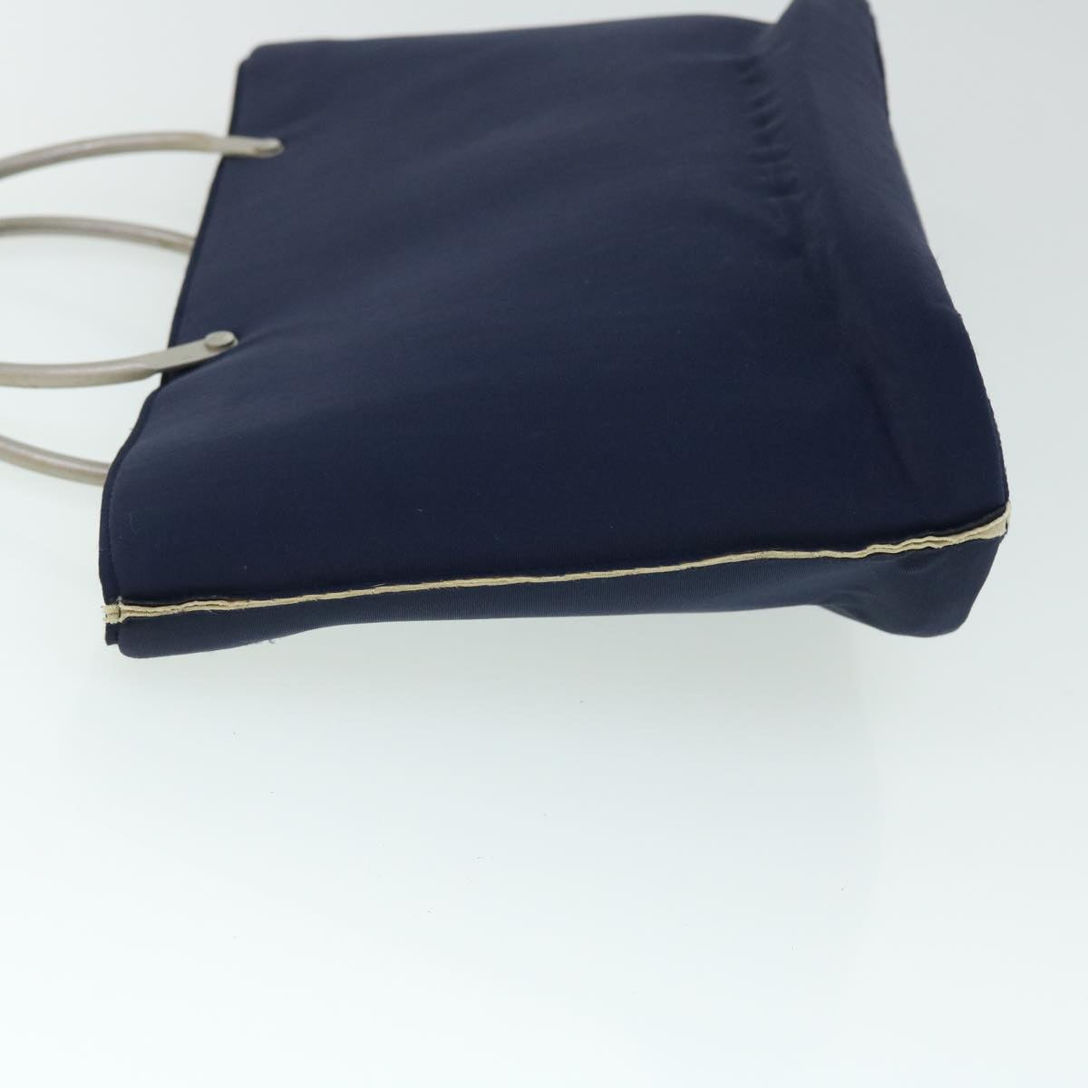CHANEL Hand Bag Canvas Navy CC bs8016