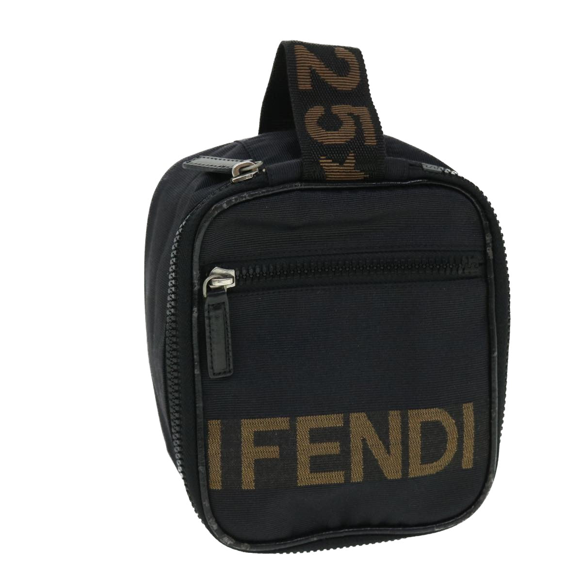 FENDI Pouch Canvas Black bs8044
