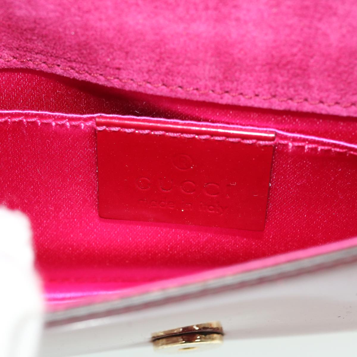 GUCCI Clutch Bag Patent leather Red bs8074
