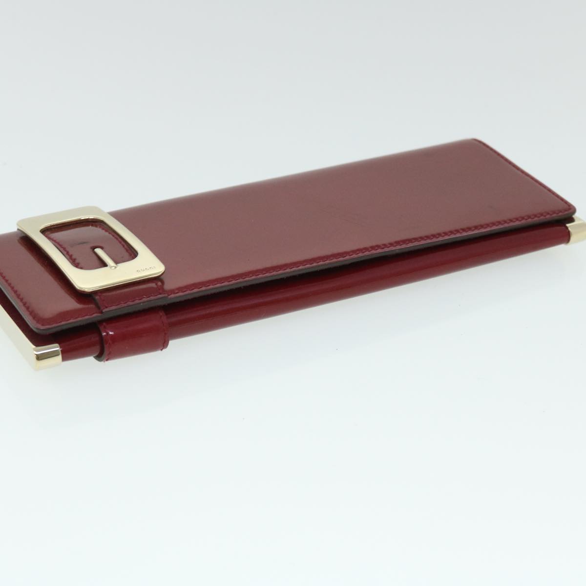 GUCCI Clutch Bag Patent leather Red bs8074