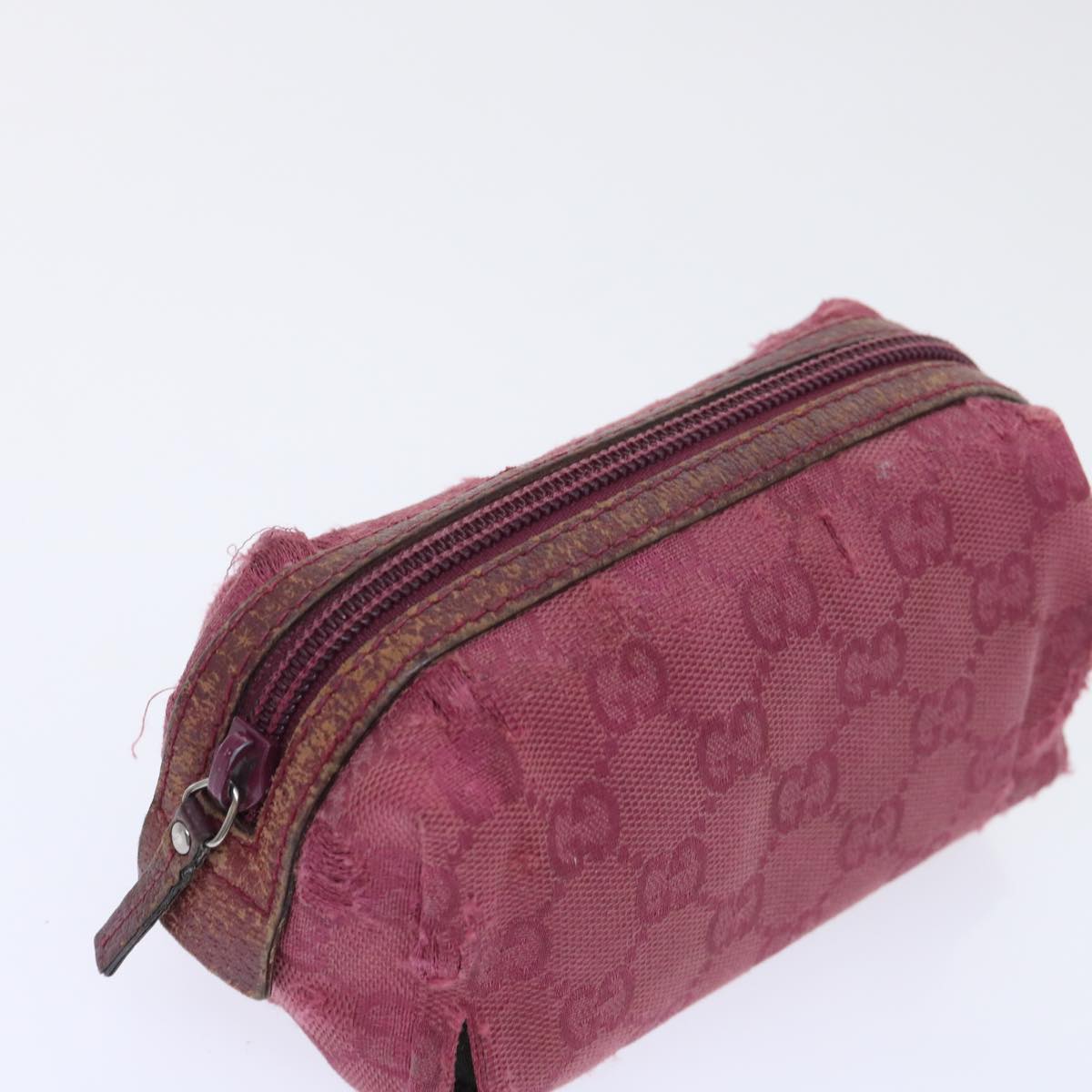 GUCCI GG Canvas Jackie Pouch Wallet Leather 4Set Beige Pink Brown bs8075