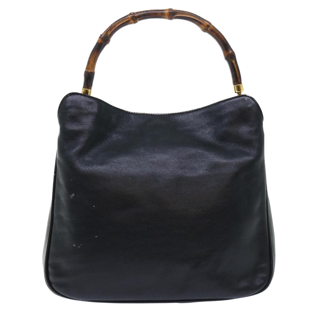 GUCCI Bamboo Shoulder Bag Leather 2way Black 001 1732 1688 bs8089