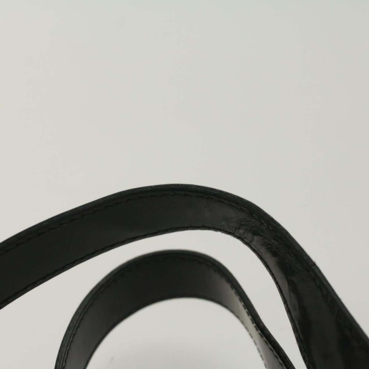 GUCCI Bamboo Shoulder Bag Patent leather Black bs8138