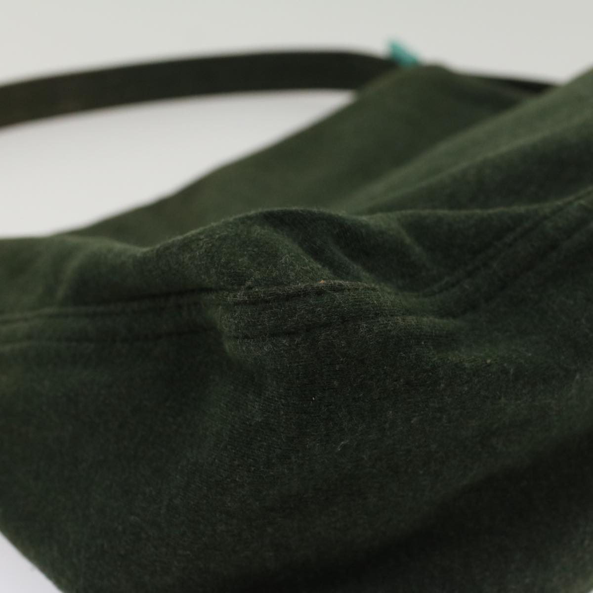 FENDI Mamma Baguette Shoulder Bag cotton Green Light Blue bs8194